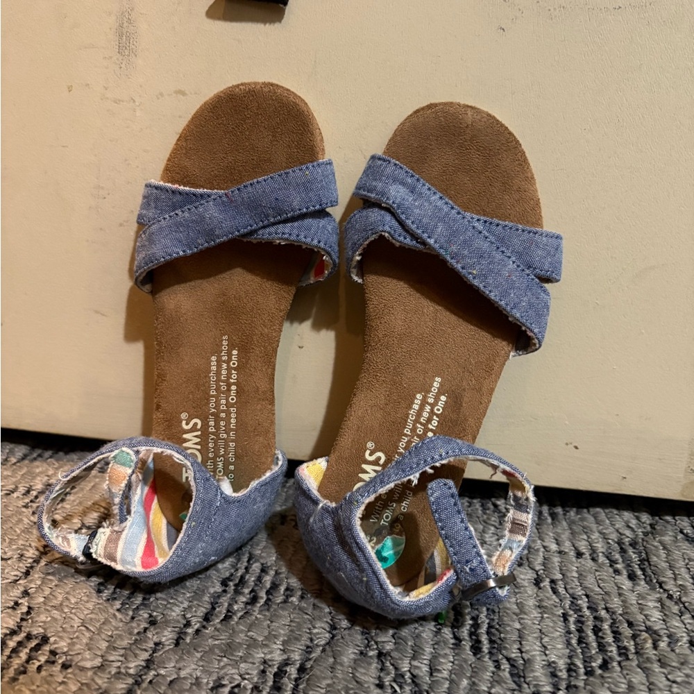 TOMS Denim Blue Strap Sandals